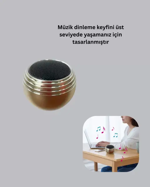 Kablosuz Mini Hoparlör Şarjlı TWS Destekli Kompakt Ses Sistemi Yeni Nesil