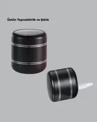 Taşınabilir Silindir Tasarım Bluetooth 5.0 Hoparlör Yüksek Bas Performanslı Yeni Nesil