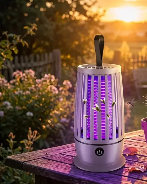 Elektrikli Sinek Öldürücü Lamba UV Mor Işık Geniş Alan Etkili Sessiz Çalışma