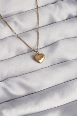 316L Çelik Gold Renk Kalp Model Love Kolye 5886