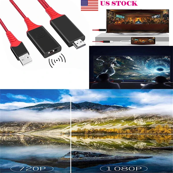 1080p Hdmi 2 İn1 Cast Telefondan Tv Wireless Dönüştürücü Adaptör-(5775)