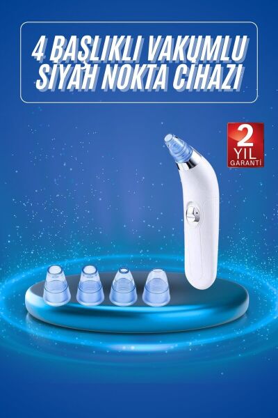 Vakumlu Siyah Nokta Ve Yüz Temizleme Cihazı 4 Başlıklı