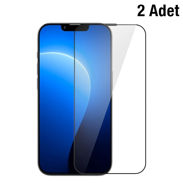 Baseus iPhone 14 Plus/13 Pro Max 6.7 0.3mm Full Koruma Tempered Cam Ekran Koruyucu 2 Adet Set-(5775)