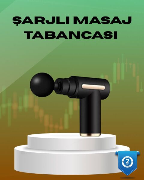 6 Kademeli Kas Masaj Tabancası 4 Başlıklı Güçlü Sessiz Sporcu Masaj Cihazı Şarjlı