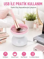 Taşınabilir Elektrikli Makyaj Fırçası Temizleme ve Kurutma Cihazı Yeni Nesil