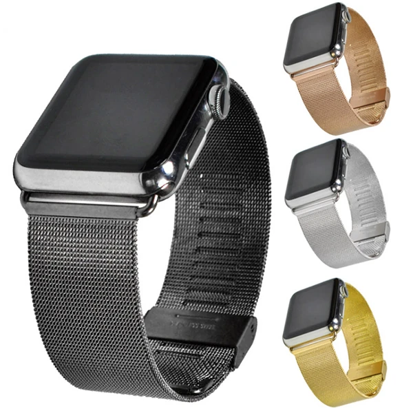 Ally Apple Watch 7-8 41mm 6-5-4 40mm Kayış Kordon Milano Metal Klasik Kopça 3-2-1 38mm-(5775)