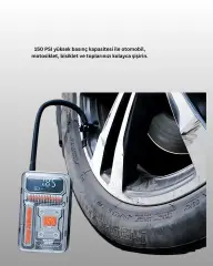 6000mAh Bataryalı LED Ekranlı Akıllı Hava Kompresörü