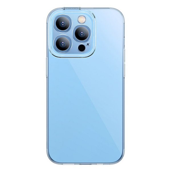 Baseus Simple Case iPhone 14 Pro 6.1 Kamera Korumalı İnce Silikon Şeffaf Kılıf-(5775)