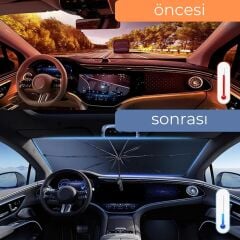 Toyota Yaris VW Polo Kia Rio Fiat Punto Hyundai Accent Blue Uyumlu Oto Şemsiye