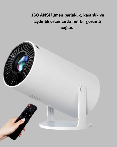 Kablosuz Bağlantılı Full HD Ev Sinema Projeksiyonu 160 ANSI Lümen