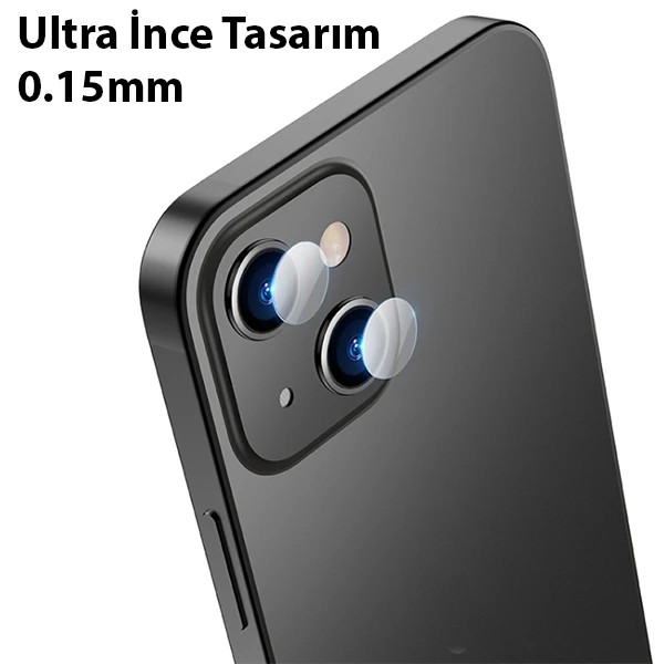 ALLY İPhone 14 Tempered Glass Cam Kamera Koruyucu-(5775)