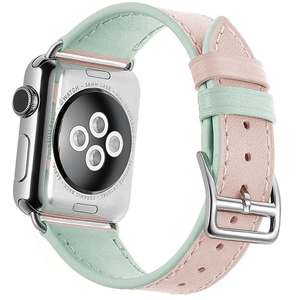 Ally Apple Watch Ultra 49mm 7-8 45mm 6-5-4 44mm Hakiki Deri Kayış Kordon 3-2-1 42mm-(5775)