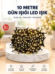 10 Metre LED Işıklı Dekoratif Parti ve Kutlama Aydınlatması
