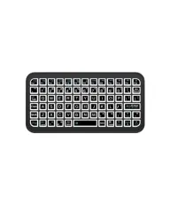 Kompakt Siyah RGB Işıklı Bluetooth Mini Klavye