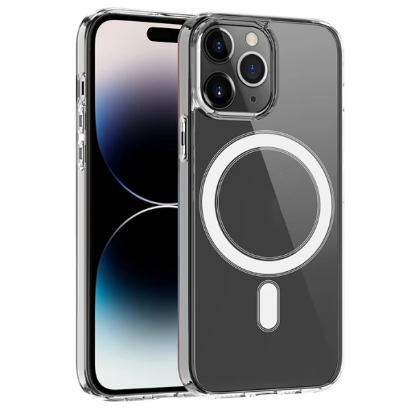 ALLY iPhone 14 Pro 6.1inç Magsafe Uyumlu Manyetik Sert Silikon Kılıf-(5775)