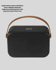Retro Tarz Kablosuz Radyo – Bluetooth USB ve TF Kart Girişli