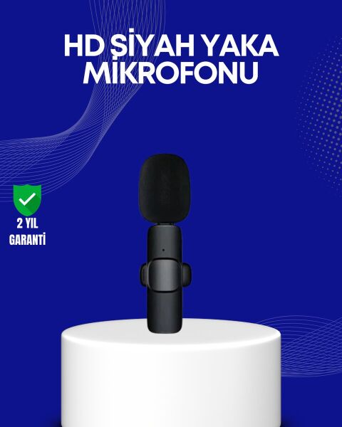 Lightning Girişli 2’li Kablosuz Yaka Mikrofonu Çift Kişilik Kayıt