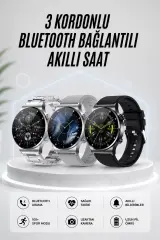 Akıllı Saat Amoled Ekran Bluetooth Bağlantılı Sesli Görüşme Nabız Ölçer