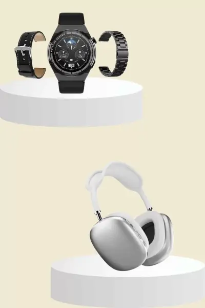 Yeni Nesil Sesli Görüşme Akıllı Saat ve Powerbank Çoklu Şarj Girişli Bluetooth Kulaklık Nabız Ölçer