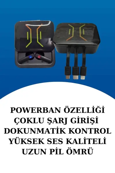 Dijital Göstergeli Bluetooth Kulaklık ve Bildirim Görebilen Akıllı Saat Alarm ve Titreşim