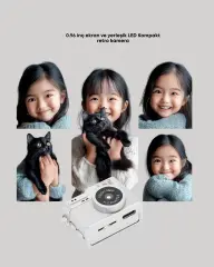 Taşınabilir Cep Boy Dijital Kamera LED Işıklı 1080P Video Çekim Yeni Nesil