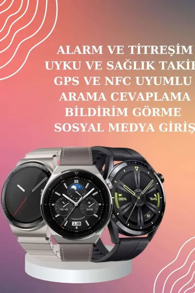 ANC Özellikli Bluetooth Kulaklık ve Amoled Ekran Akıllı Saat Uyku ve Sağlık Takibi Nabız Ölçer