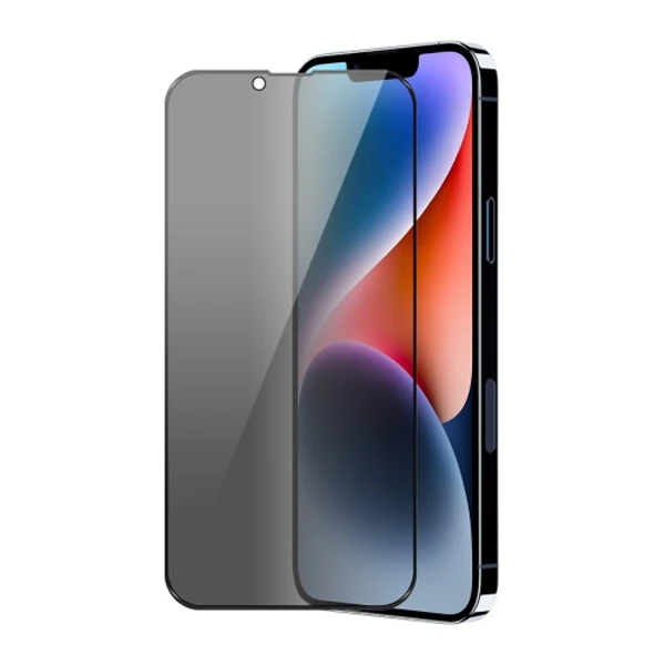 ALLY İPhone 14 Plus 6.7 3D Full Privacy Gizlilik Cam Ekran Koruyucu Anti-Spy-(5775)