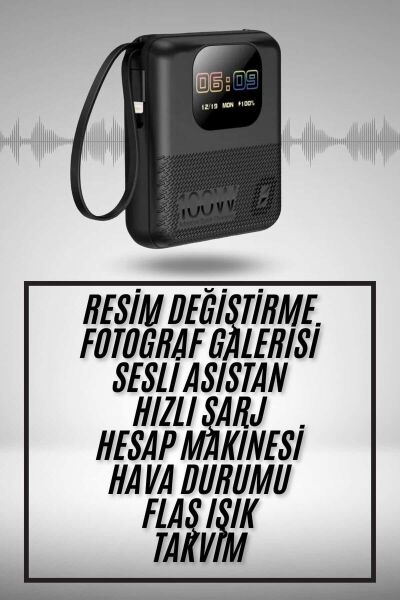 Akıllı Powerbank 10.000 MAH 4 Çıkışlı Taşınabilir Dijital Göstergeli