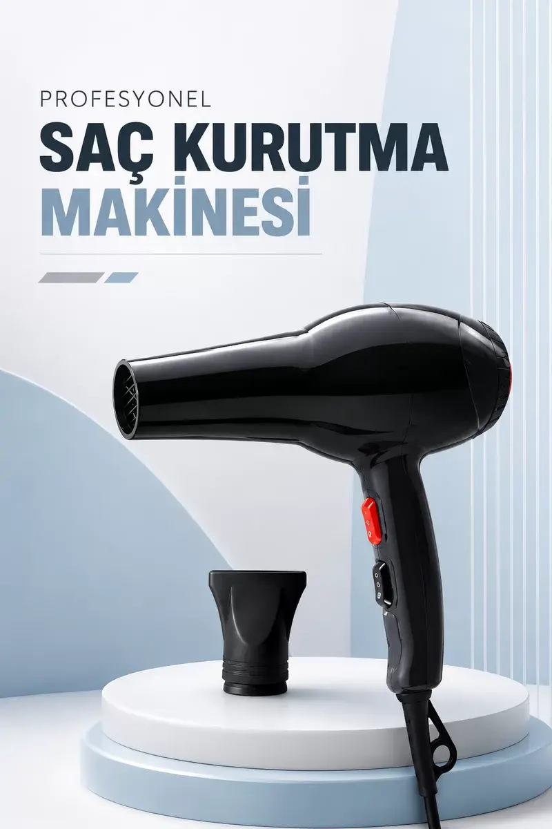 Tüm Saç Tiplerine Uygun İki Kademeli Hız Ayarlı Fön Makinesi
