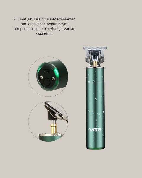 USB Hızlı Şarjlı 3 Saat Kullanımlı Saç Kesme Makinesi