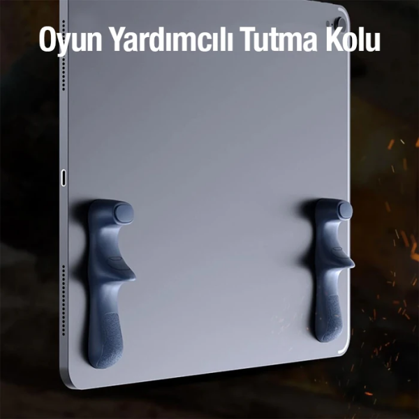 Memo PB02 2 Adet Tablet İçin Yapışkanlı Silikon Oyun Yardımcı Tutma Kolu-(5775)