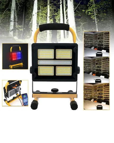 Taşınabilir Solar Şarjlı LED Kamp Feneri 400 LED Süper Parlak Çok Fonksiyonlu Aydınlatma