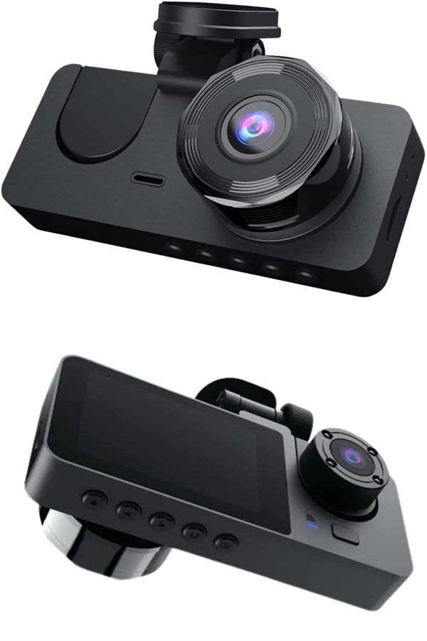 Yol Kayıt Araç Kamerası HD DVR 3 Kameralı 2.0in Ekranlı Ön İç Arka