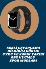 Akıllı Saat Tema Değiştirme Uyku ve Sağlık Takibi Sesli Asistan Bildirim Görme