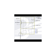 POWERGATE Etiket Vellum 20mmx40mm  (Tek Kolonda 5 adet) Toplam 5000 ad(1923)