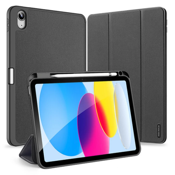Dux Ducis iPad 10.9 2022 Kılıf Domo Series Kalem Bölmeli Mıknatıslı Standlı Kapaklı Kılıf-(5775)