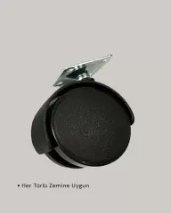 4 cm Kilitsiz Tekerlek Ayak Seti Zemin Koruyucu