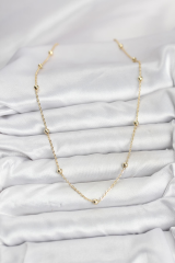 CM Gold Renk Top Zincirli Kadın Kolye 5886