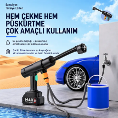 Ezere JetClean Pro 18000rpm Şarjlı Yüksek Basınçlı Araç ve Bahçe Yıkama Temizleme Tabancası-(5775)