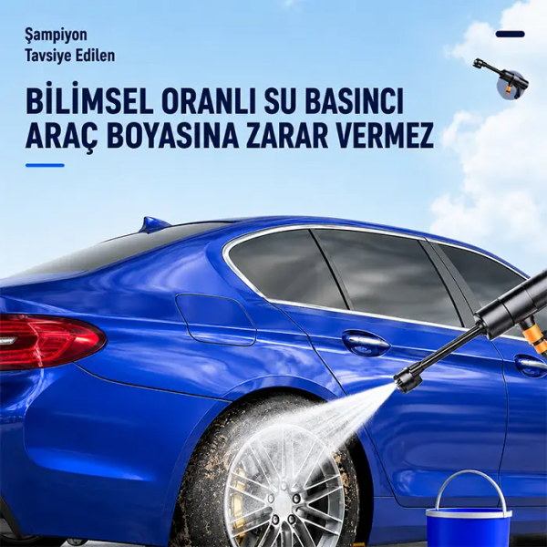 Ezere JetClean Pro 18000rpm Şarjlı Yüksek Basınçlı Araç ve Bahçe Yıkama Temizleme Tabancası-(5775)
