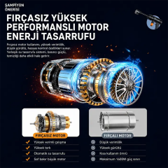 Ezere JetClean Pro 18000rpm Şarjlı Yüksek Basınçlı Araç ve Bahçe Yıkama Temizleme Tabancası-(5775)