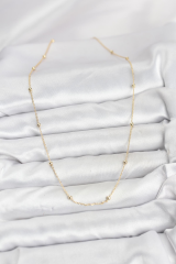 CM 14K Gold Renk Minik Top Zincirli Kadın Kolye 5886