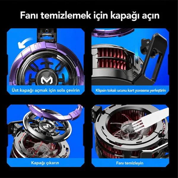 MEMO CX08 Pro 23W Oyuncu Telefon Soğutucu Manyetik Telefon Fanı-(5775)