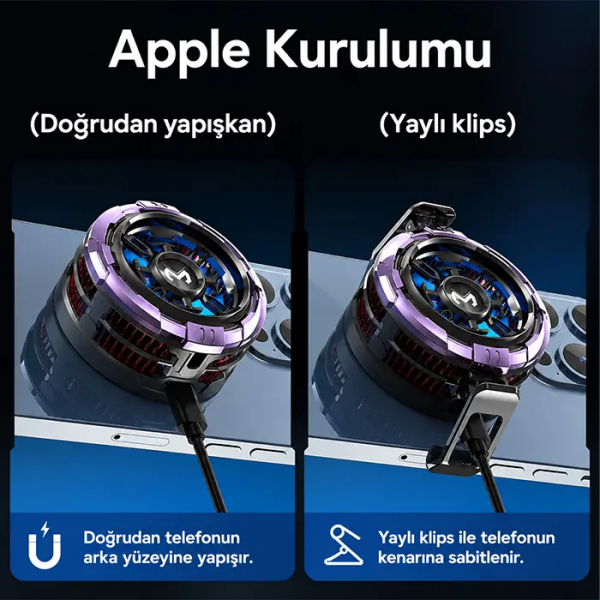 MEMO CX08 Pro 23W Oyuncu Telefon Soğutucu Manyetik Telefon Fanı-(5775)