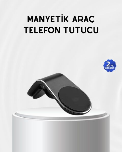 Araç İçi Manyetik Telefon Tutucu Güçlü Klipsli ve 360 Derece Ayarlanabilir