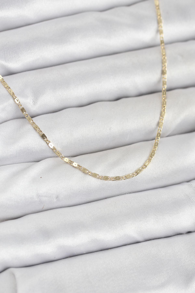 CM 14K Gold Renk Ezme Zincir Model 60 cm Kadın Kolye 5886