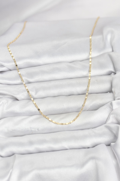 CM 14K Gold Renk Ezme Zincir Model 60 cm Kadın Kolye 5886