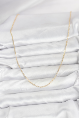 CM 14K Gold Renk Ataç Zincir Model 60 cm Kadın Kolye 5886