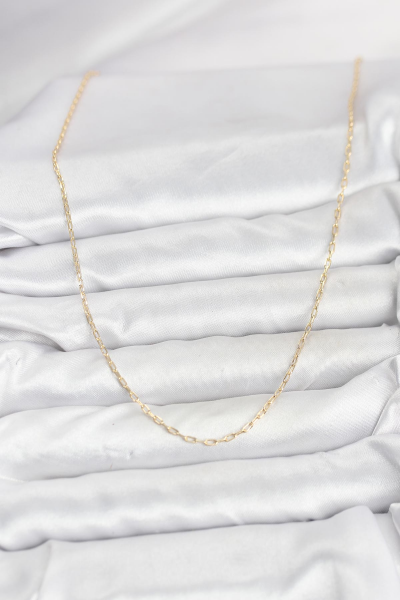 CM 14K Gold Renk Ataç Zincir Model 60 cm Kadın Kolye 5886