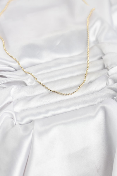 CM 14K Gold Renk Top Zincirli Model 60 cm Kadın Kolye 5886